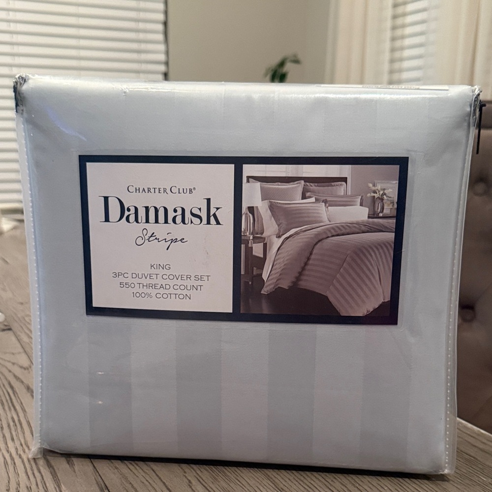 NEW 3 PC DUVET COVER SET Charter Club - KING/KING CAL - Picture 2 of 4